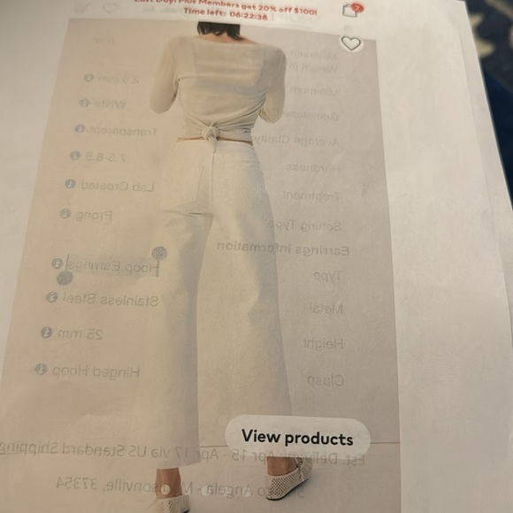 H&M DENIM JEANS. HIGH WAIST, WIDE LEG, SIZE 16 - Picture 7 of 7